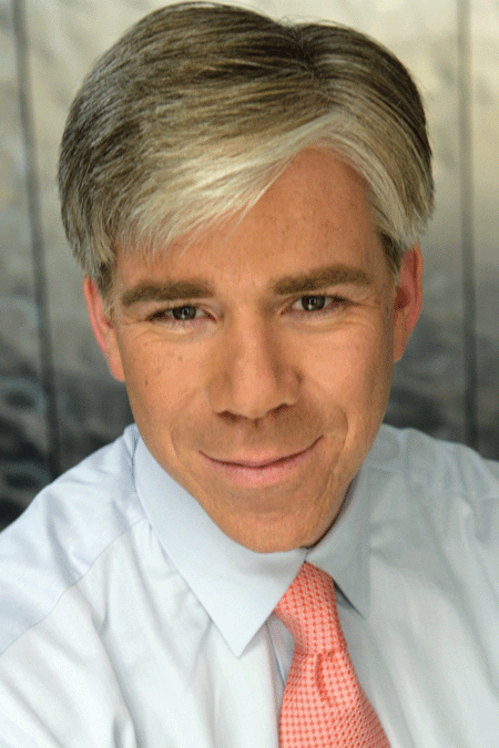 Pussy journalist David Gregory in a celebratory pose after his selection 